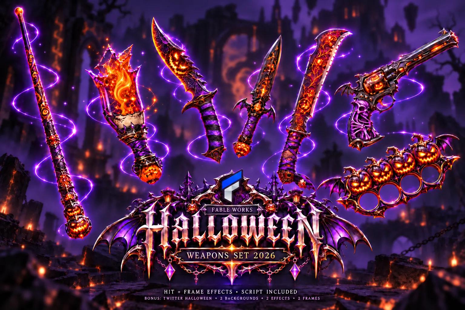 Halloween Weapons Set 2026 - อาวุธ 7 ชิ้น พร้อมเอฟเฟกต์ ภาพตัวอย่างที่ 5